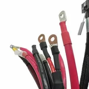 Extra flexible double insulated welding and battery power cable black neoprene jacket coil