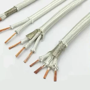 Fire resistant mica tape glass fiber braided wire coil rated 450°C 600V