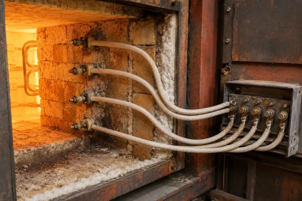 UL 5107 mica fiberglass wire industrial melting furnace heating element wiring 450°C