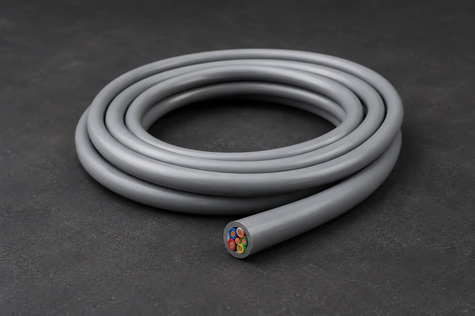 RVV multi-core flexible PVC control cable 300 500V 2-24 cores gray sheath