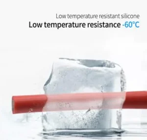 Silicone rubber high temperature wire size comparison from 10AWG to 30AWG showing diameter range