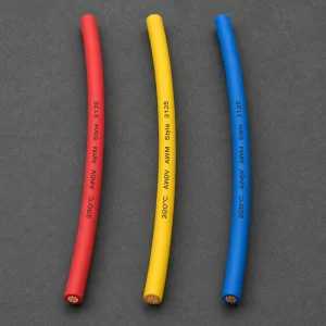 UL 3135 200°C 600V silicone rubber motor lead wire red yellow blue three phase set