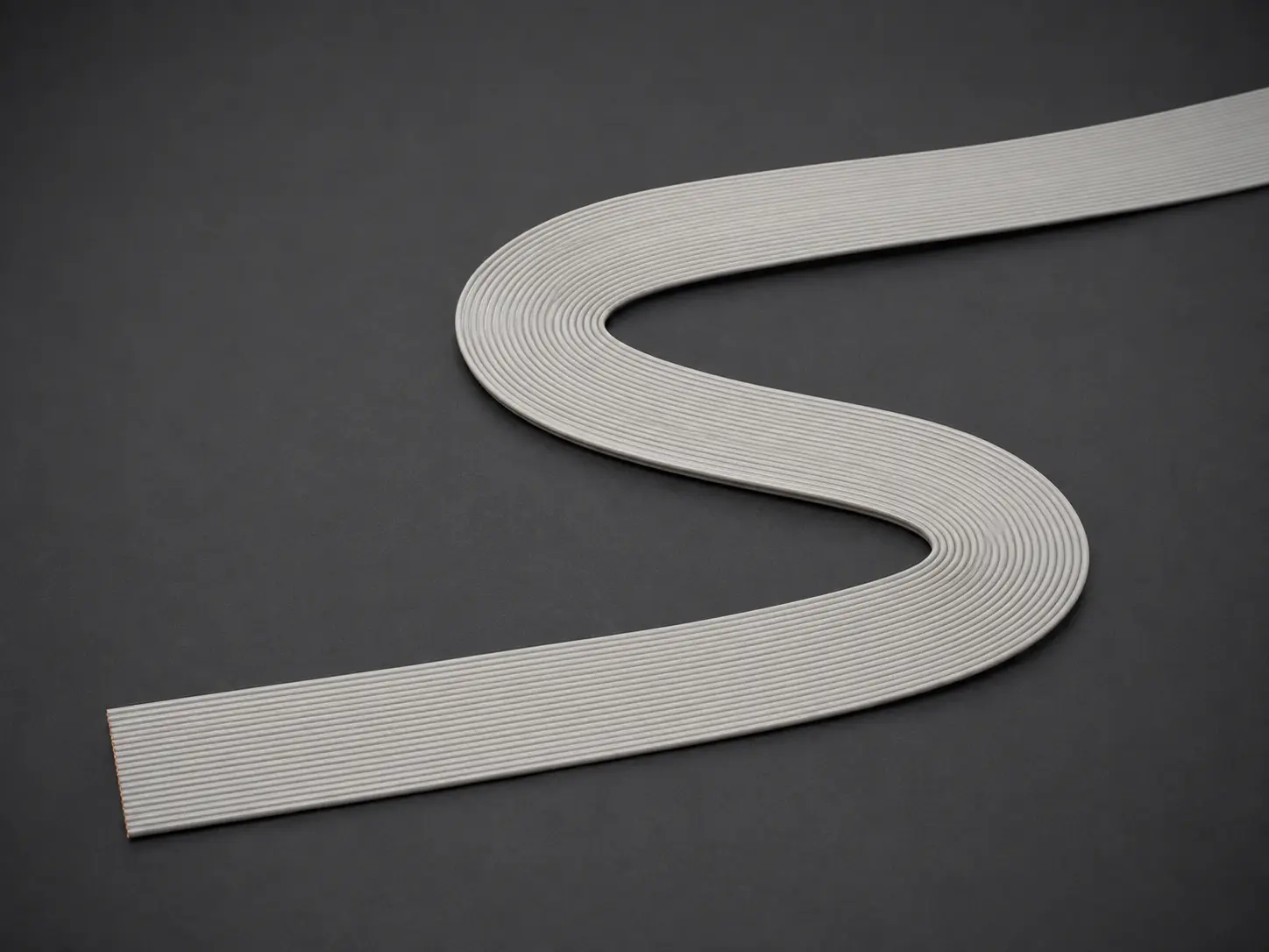 UL AWM Style 2468 flat ribbon cable with parallel copper conductors in one plane, 80°C 300 Vac, PVC insulation for internal wiring