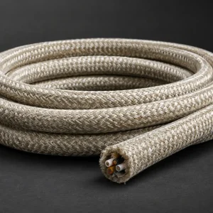 UL AWM Style 5335 multi-core mica and glass braid cable assembly with overall treated glass braid, 450°C 600 Vac, for protected internal wiring