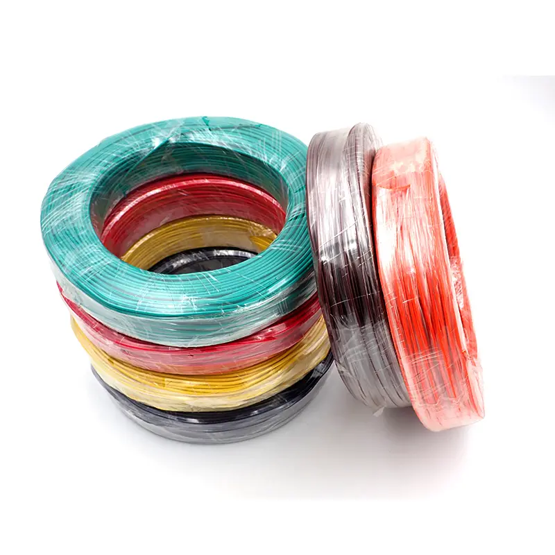 Close up of UL 1061 thin wall SR PVC insulation and copper conductor