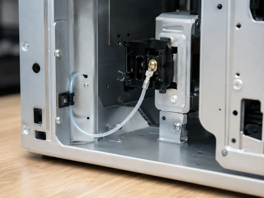 UL 1332 18 AWG FEP wire routed for internal wiring connections inside appliance