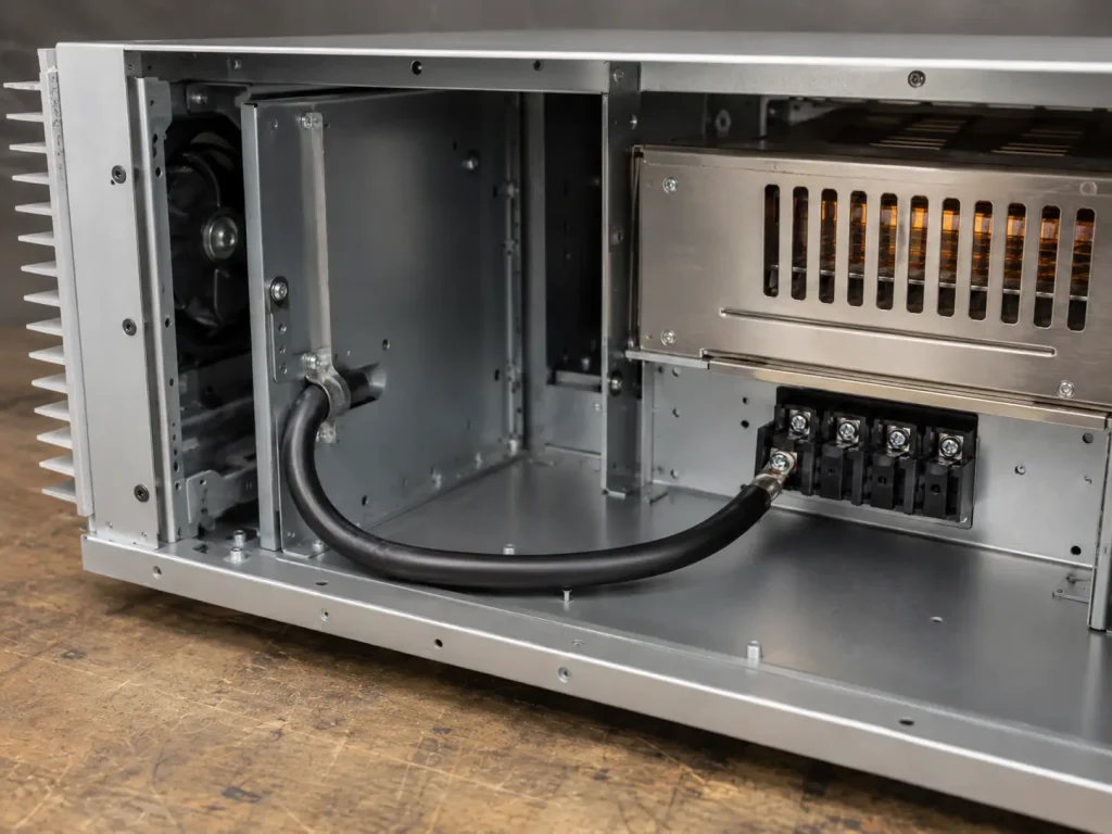 UL 3321 6 AWG XLPE power wire routed for high-temperature internal power connection inside appliance