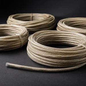 UL AWM Style 5128 18 AWG mica tape wire with treated glass braid, spool set, 450°C 300 Vac, for high-temperature equipment internal wiring