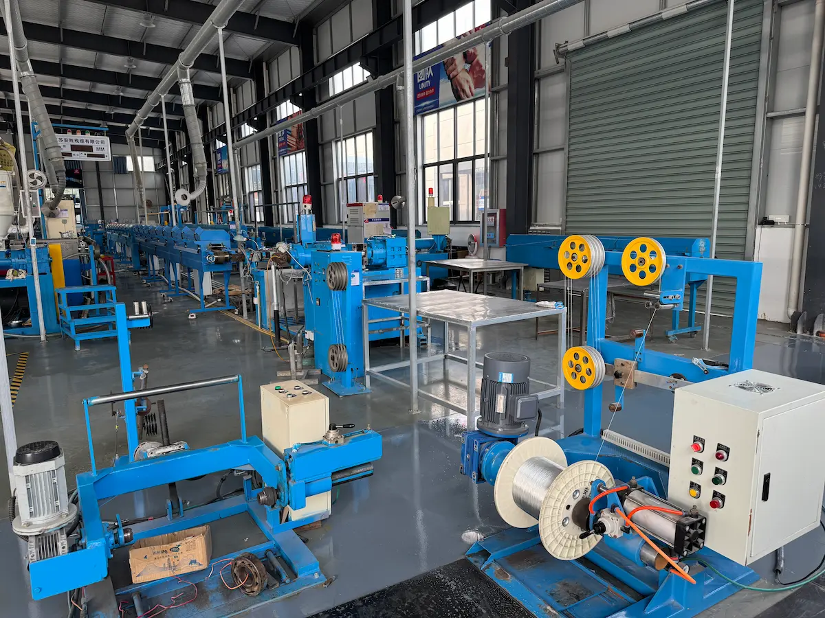 Extrusion and bundling workshop for AWM wire and internal wiring production