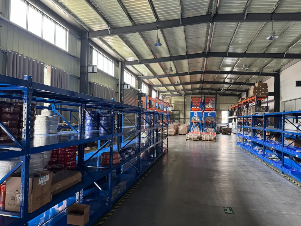 Raw material warehouse for wire manufacturing and production storage