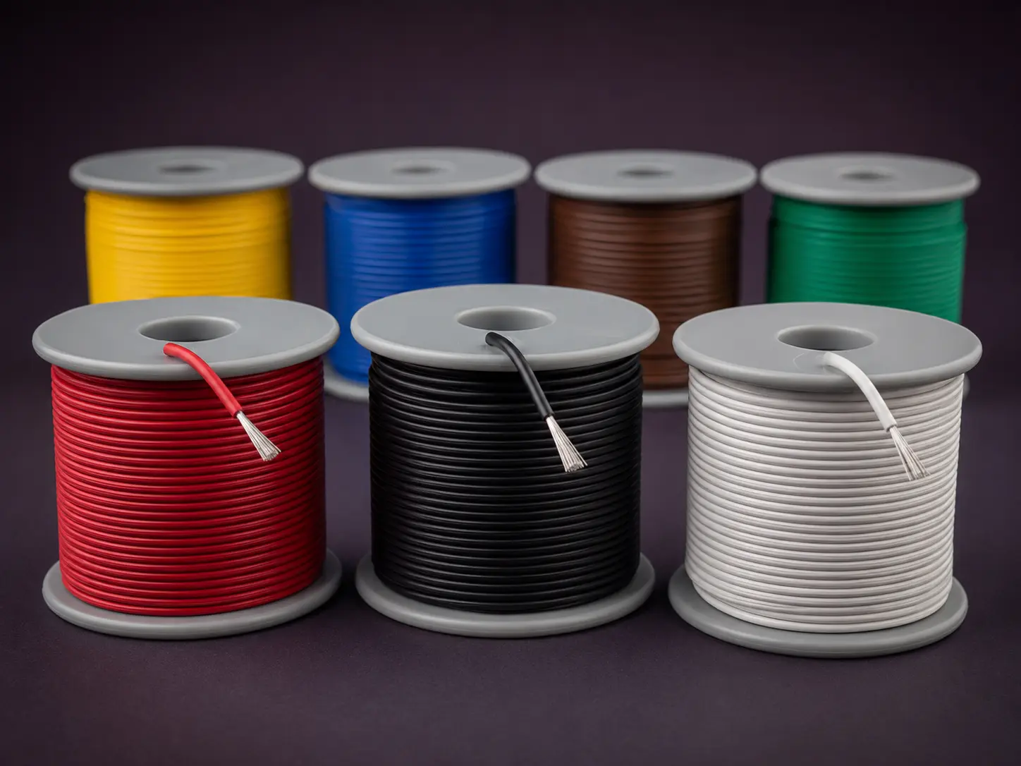 UL AWM Style 1007 20 AWG tinned copper PVC hook-up wire multi-colour spool set, 80°C 300 Vac, factory supply for appliance internal wiring