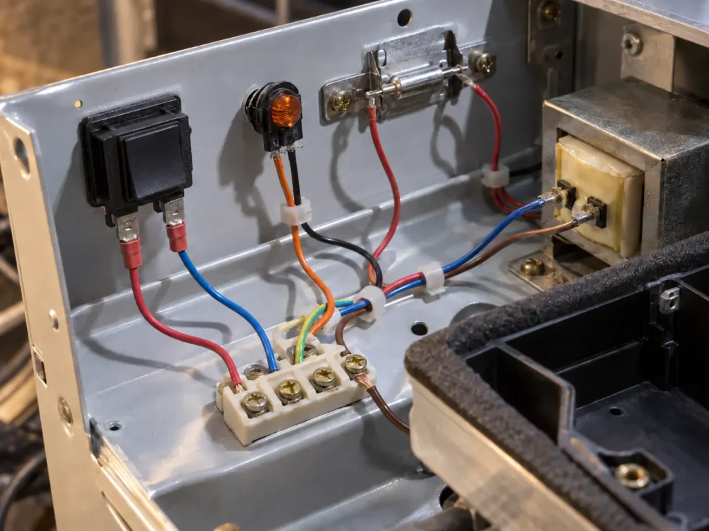 UL 1007 PVC leads making fixed internal component connections inside an appliance