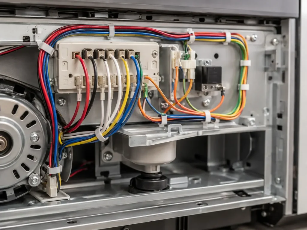 UL 1007 custom color PVC wires used for color-coded circuit identification in OEM appliance harness assembly