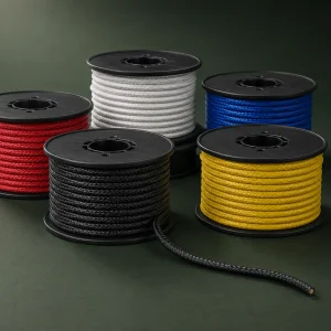 UL AWM Style 3122 16 AWG silicone rubber wire with lacquered braid, spool set, 200°C 300 Vac, factory supply for internal wiring