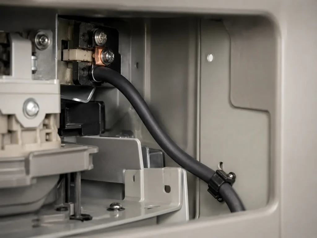 UL 3135 16 AWG silicone power lead routed inside totally enclosed appliance for internal power connection