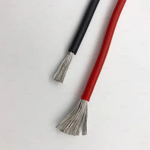 Stranded copper conductor detail of UL 3135 20 AWG silicone hook-up wire