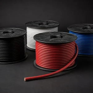 UL AWM Style 3271 8 AWG XLPE motor lead wire spool set, 125°C 600 Vac, factory supply for appliance motor leads
