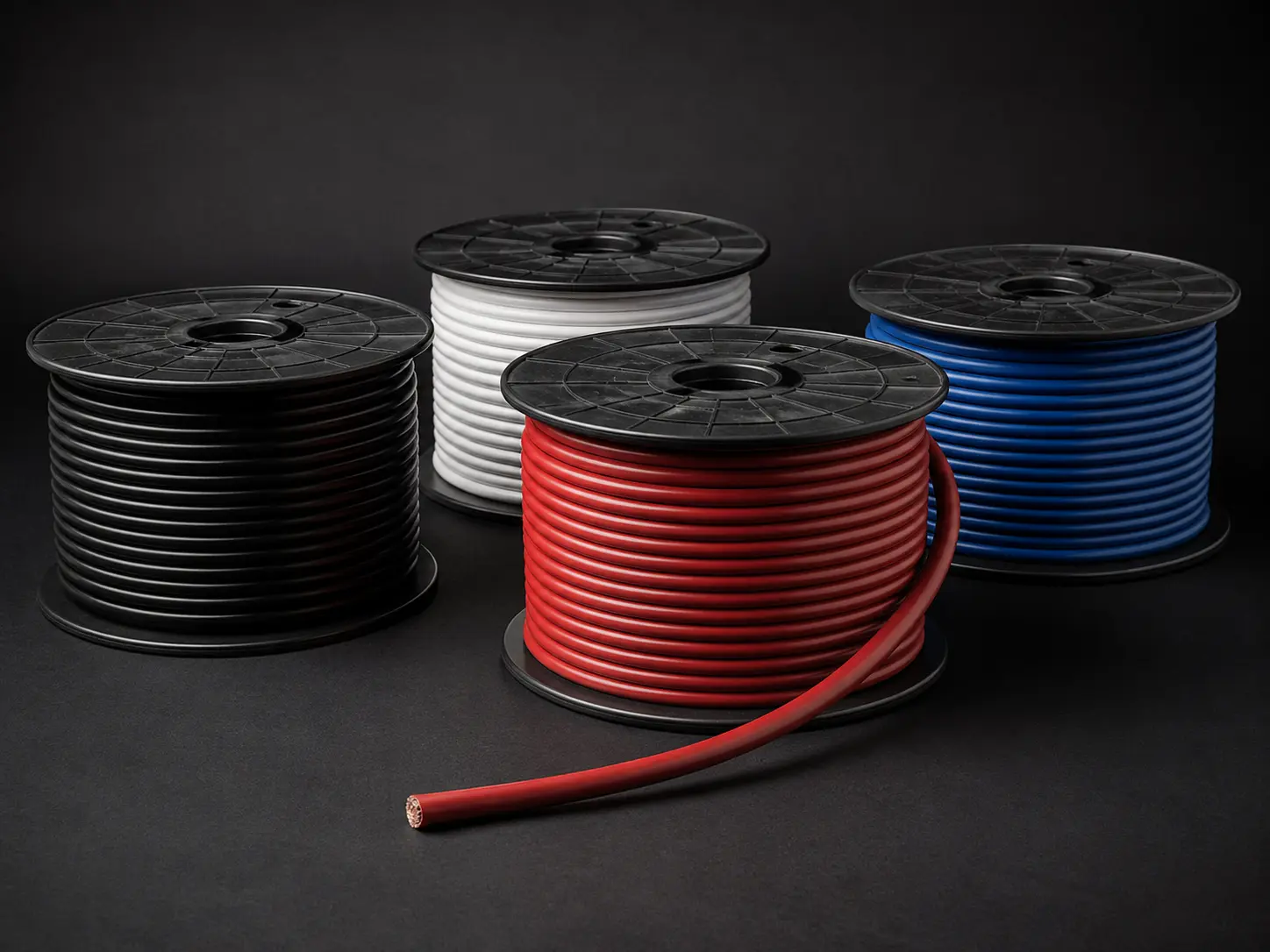 UL AWM Style 3271 8 AWG XLPE motor lead wire spool set, 125°C 600 Vac, factory supply for appliance motor leads