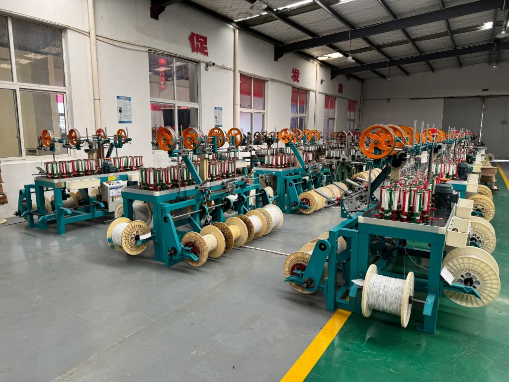 CableApex braided wire production workshop Yangzhou China UL AWM silicone wire manufacturing