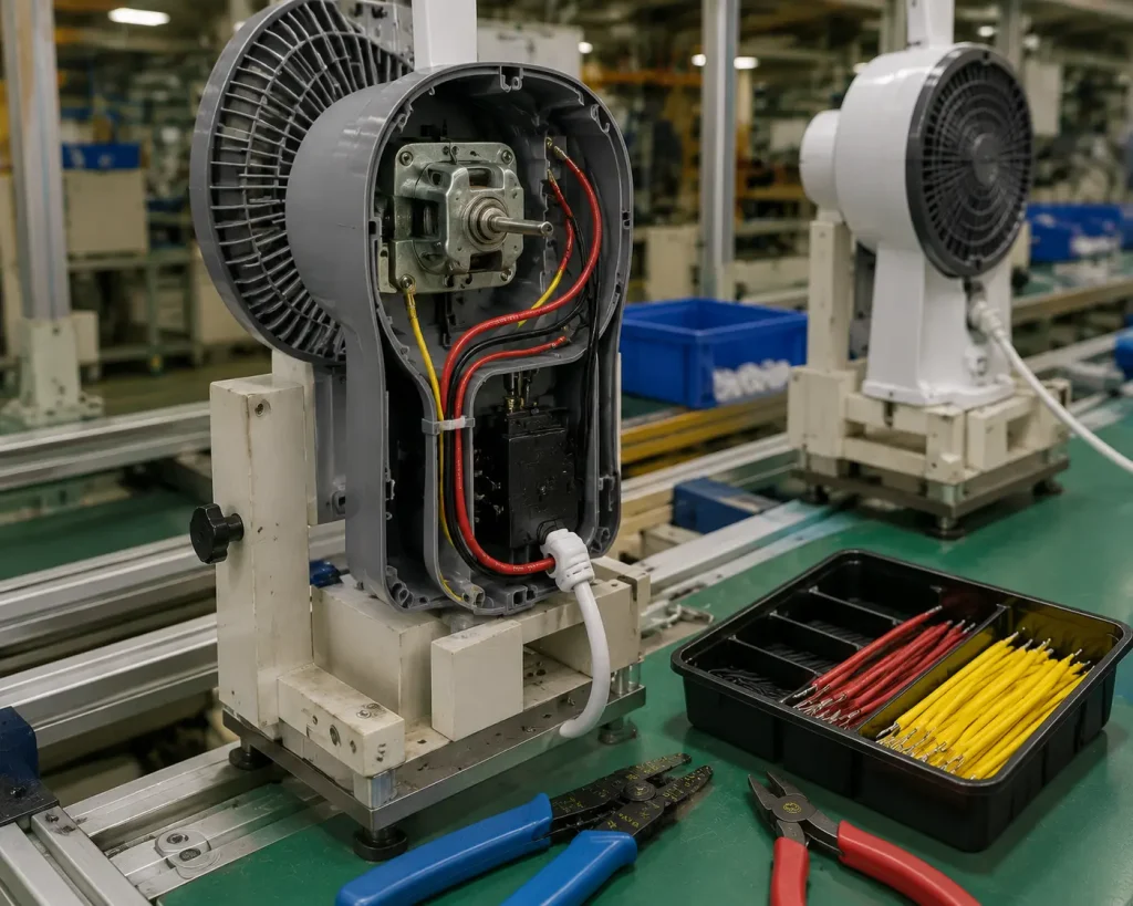 UL 1007 PVC wire used in household appliance assembly line internal wiring harness station