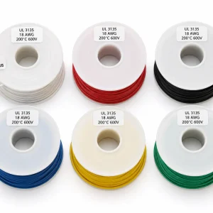 UL 3135 silicone rubber wire 200°C 600V bare silicone multi-colour spools 26–12 AWG product photo