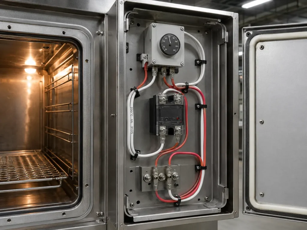 UL 3135 silicone wire used as winding lead inside totally enclosed electric motor frame 200°C application