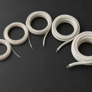 UL 3266 XLPE wire coils in a fan arrangement across the 32–10 AWG range