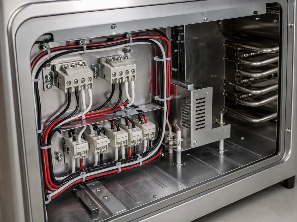 UL AWM Style 3321 XLPE wire routed inside protected enclosed appliance assembly for high-temperature internal wiring, 150°C maximum 600 Vac, Vietnam and Indonesia OEM supply