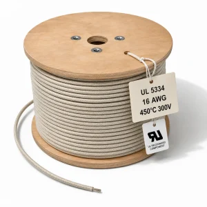 UL 5334 composite mica glass braid wire 450°C 300V single conductor reel product photo