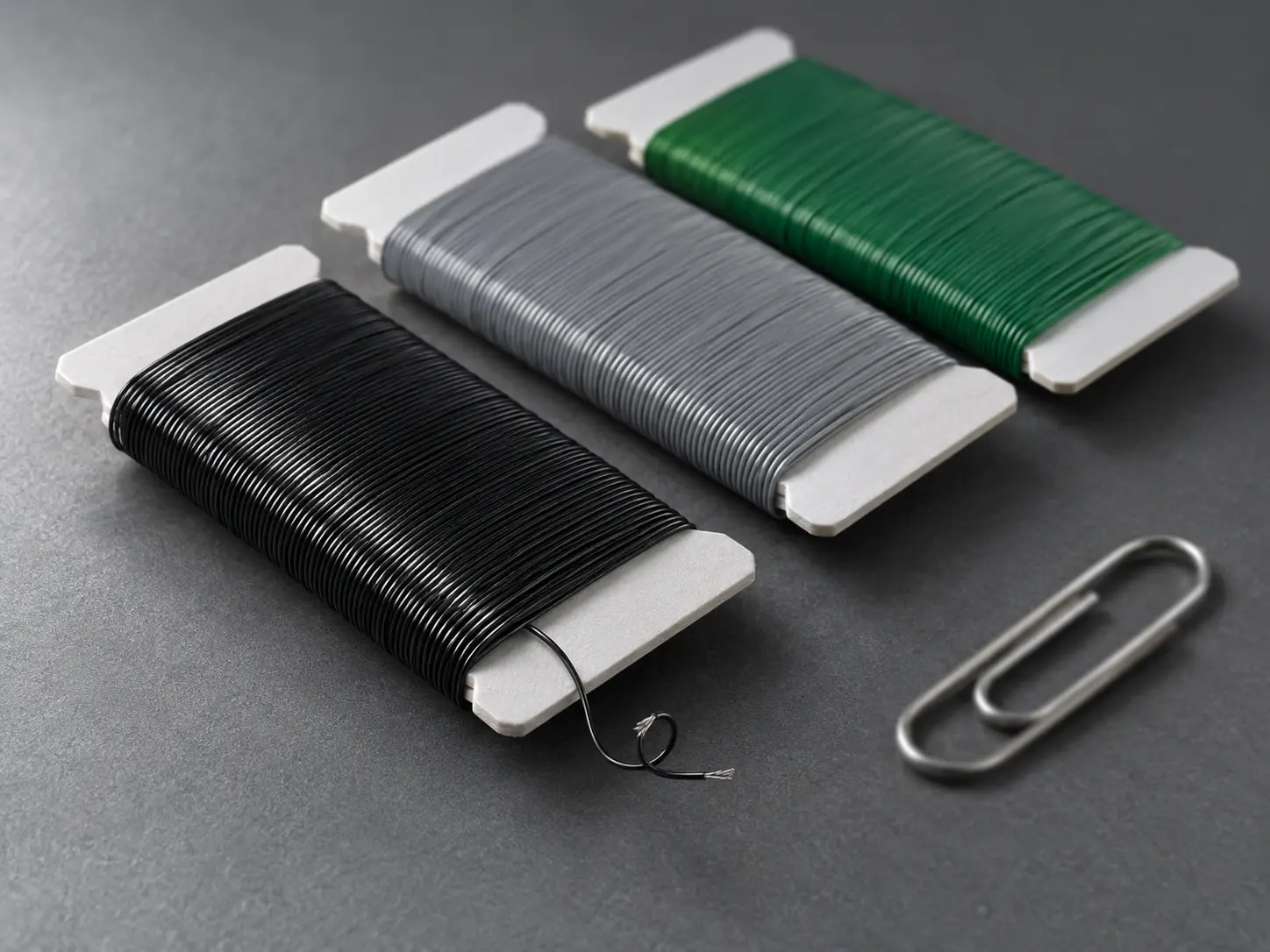 UL 1007 32 AWG stranded PVC wire on fine-gauge card spools for Germany procurement
