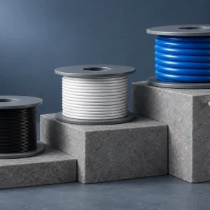 UL 1007 PVC hook-up wire spools in stepped arrangement for UAE sourcing