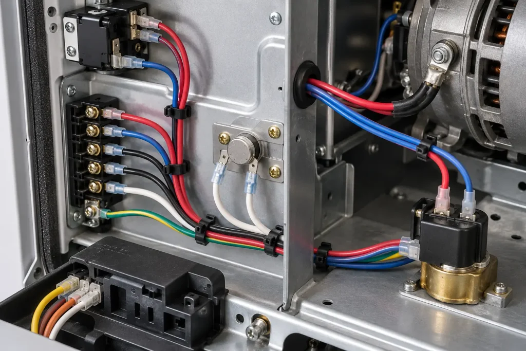 UL 1015 PVC leads installed as internal wiring inside an appliance assembly for UAE OEM procurement