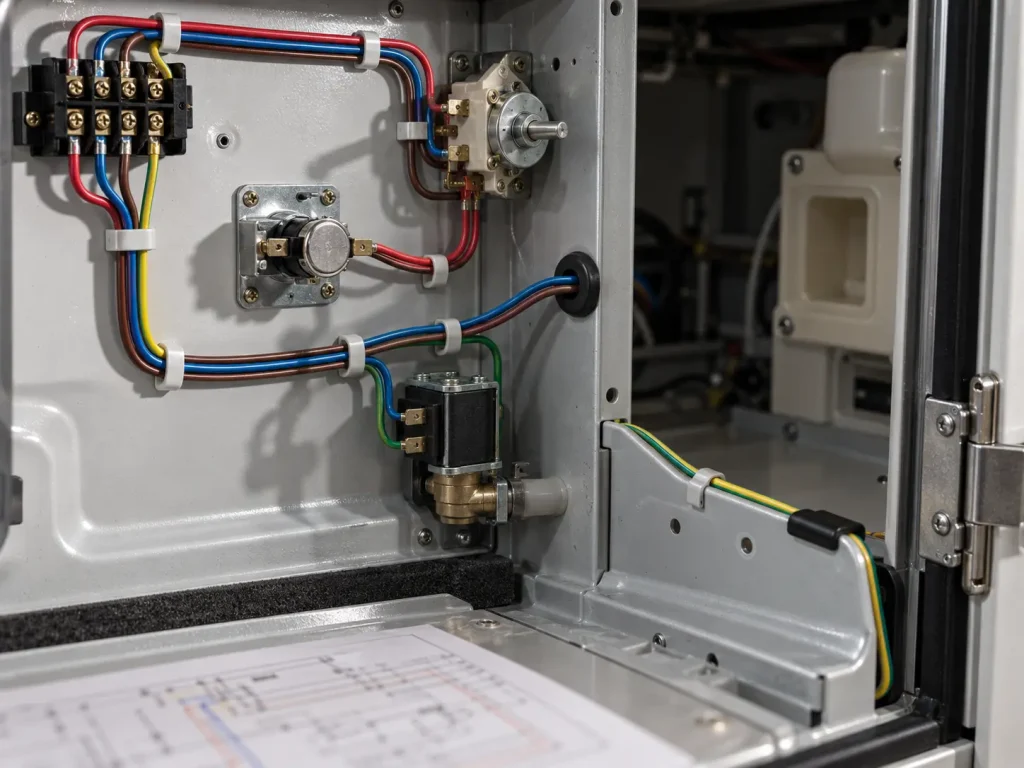 UL 1569 leads installed as fixed protected internal appliance wiring to an OEM drawing