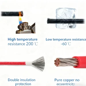 UL 3172 26 AWG to 18 AWG braid silicone rubber wire for thermocouple and temperature sensor lead wiring in Vietnam exported heating equipment