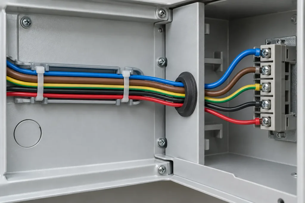 UL Style 3266 XLPE wire in an internal harness inside an equipment enclosure