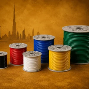 UL AWM Style 3271 XLPE motor lead wire, 125°C, 600V AC, multiple AWG sizes and insulation colour spools, Dubai UAE export