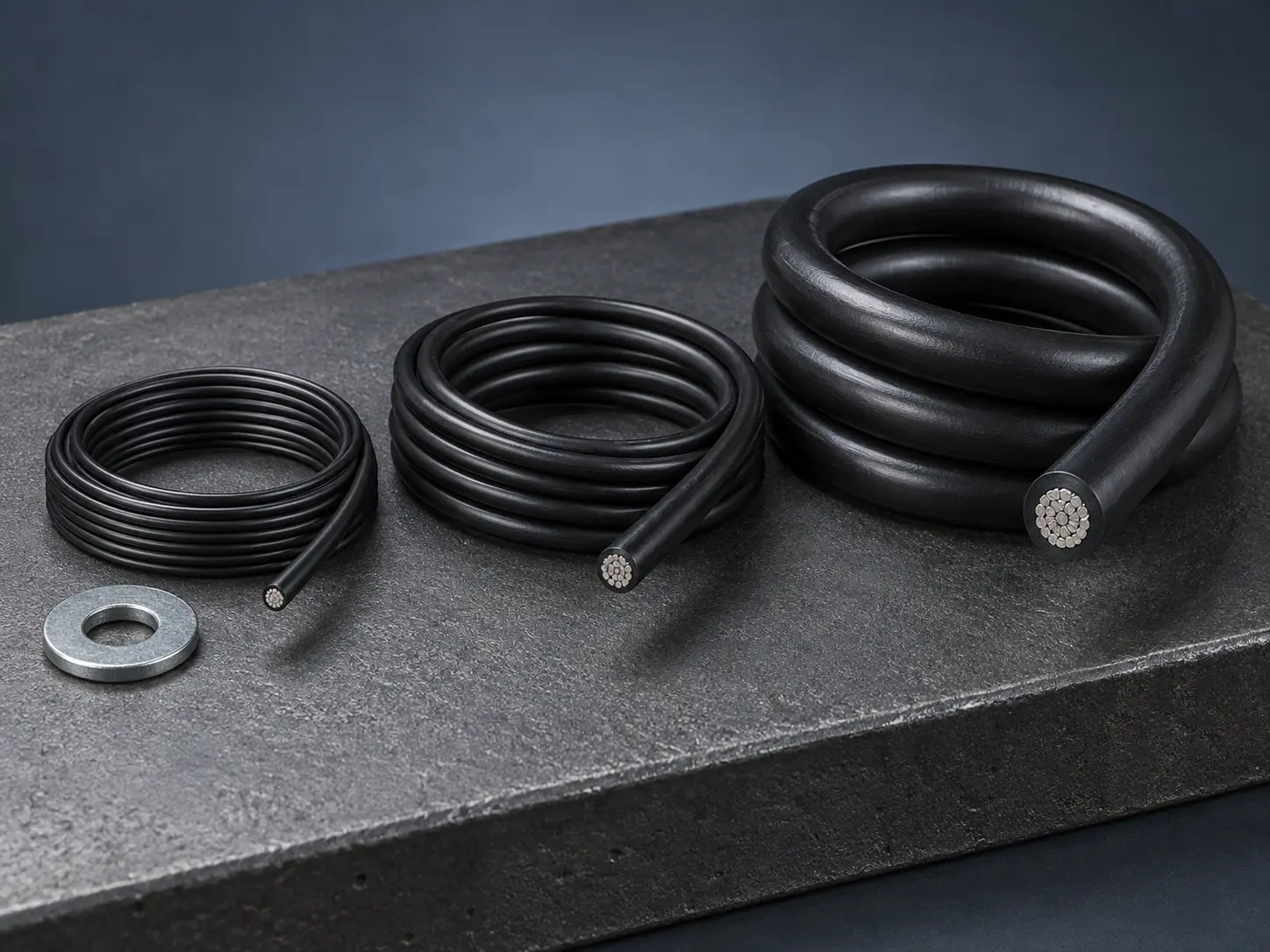 UL 3271 125°C XLPE motor lead wire coils across conductor sizes