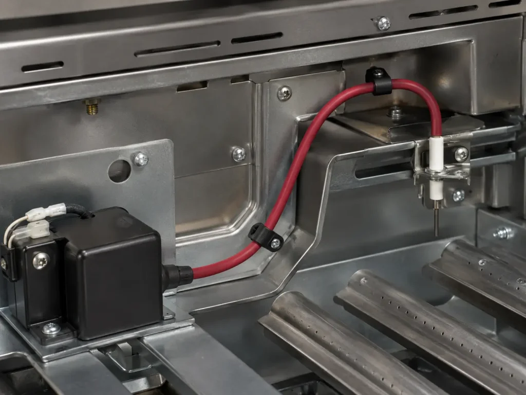 UL 3573 ignition wire protected internal routing in gas appliance enclosure, connecting ignition transformer to spark electrode, 200°C 10000V AC