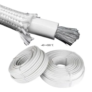 UL 5107 mica wire 450°C versus silicone 200°C versus PTFE 250°C temperature rating comparison chart