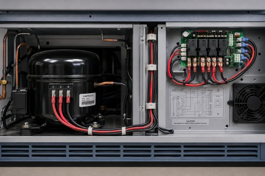 UL 1015 600V PVC wire compressor terminal wiring commercial refrigeration appliance