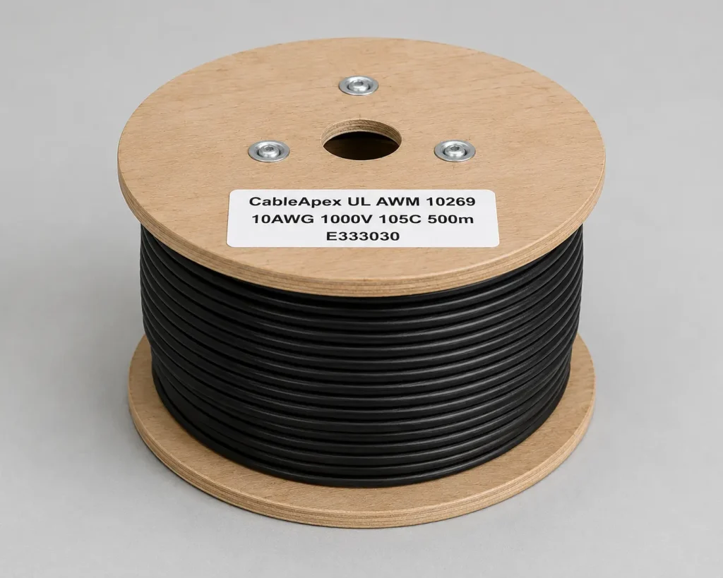 UL 10269 1000V PVC wire 10 AWG 500m spool for German Hersteller
