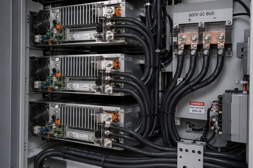 UL 10269 wires in EV fast charging 800V DC bus distribution