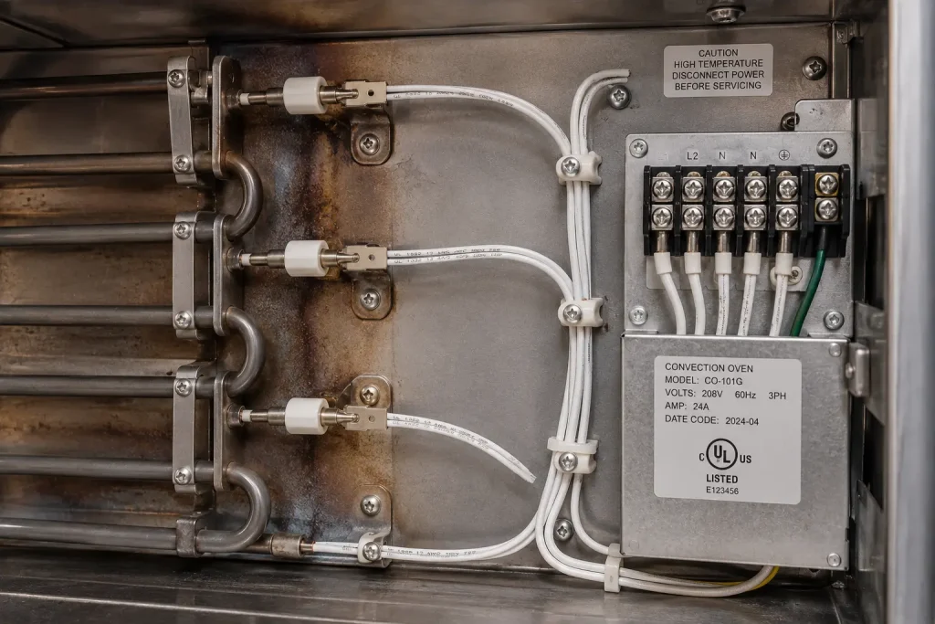 UL 1332 FEP 200°C wire internal wiring commercial convection oven high temperature