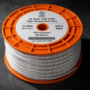 UL 1332 FEP 200°C 300V white high temperature wire reel Mexico supplier