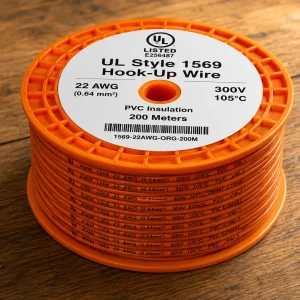UL 1569 300V 105°C orange PVC thin-wall hook-up wire reel Mexico precio