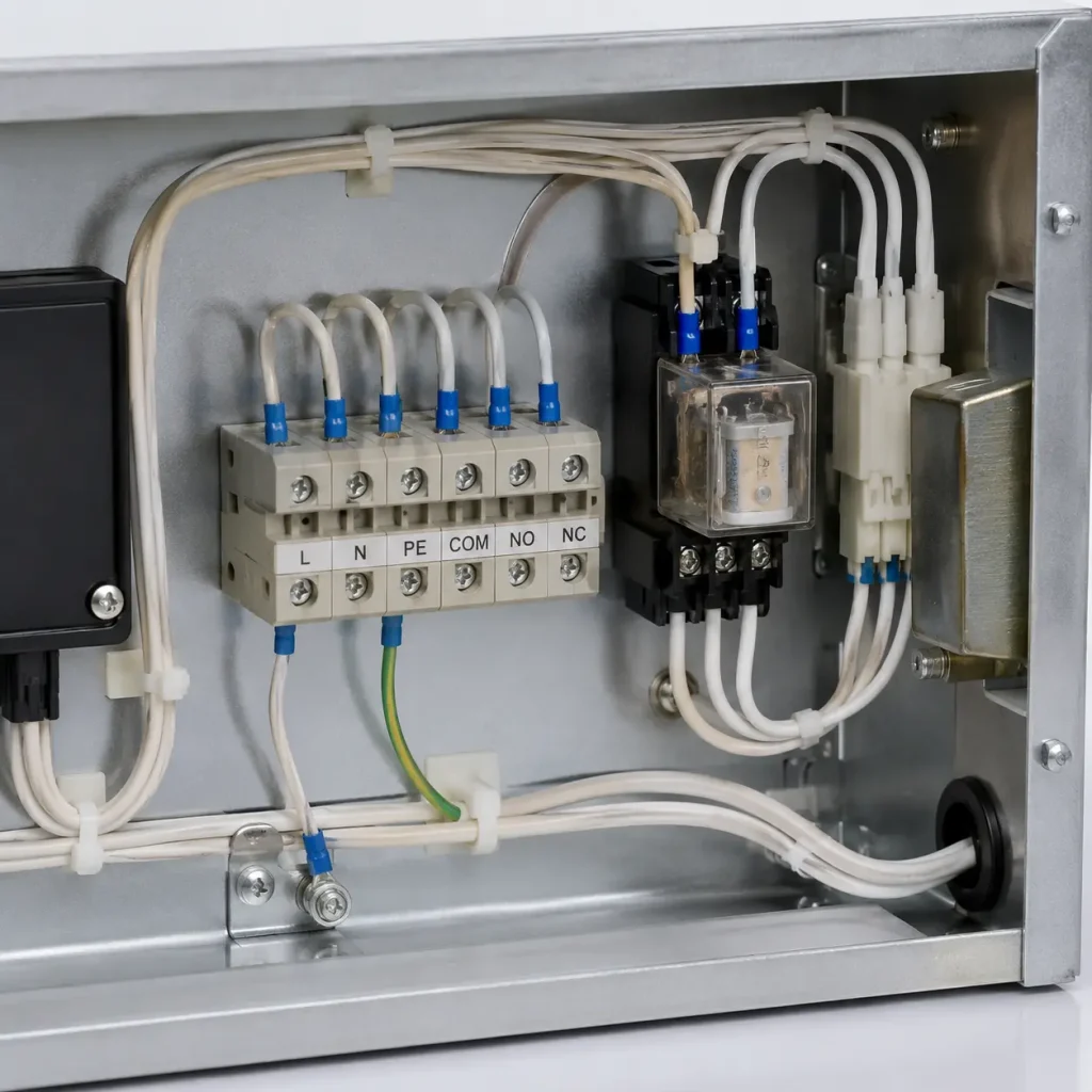 UL 1569 PVC wire used for static internal wiring of appliance and electronic equipment with terminal blocks relay connections and protected routing