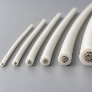 UL 3071 silicone wire straight lengths arranged in steps across the 18–13 AWG range