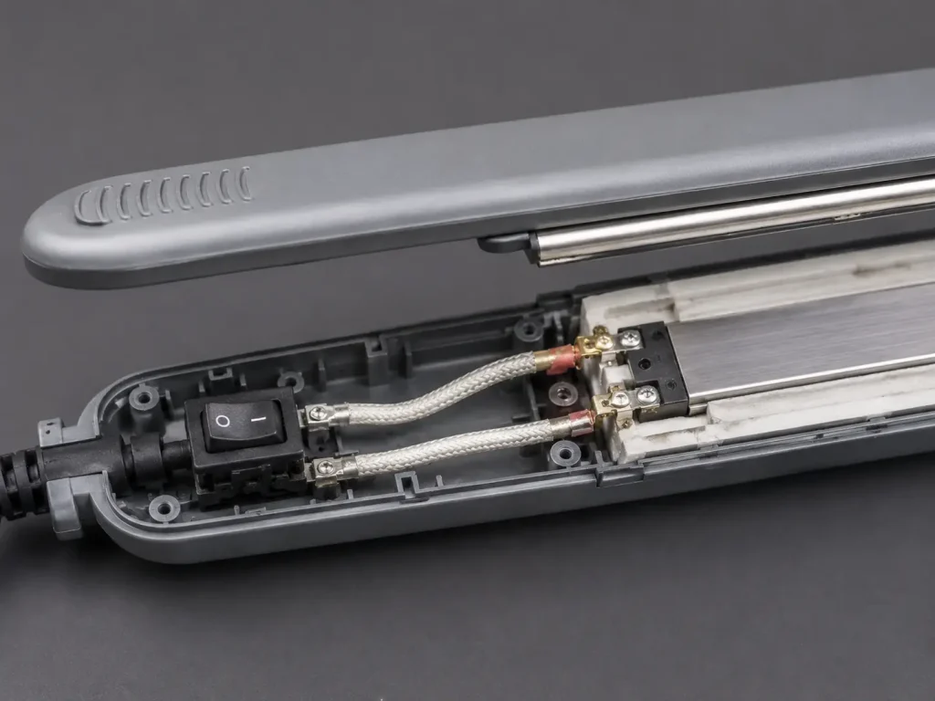 UL 3071 silicone rubber wire in professional flat iron hair styling tool heating element wiring