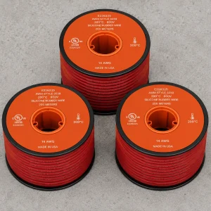 UL 3071 silicone rubber 200°C 600V red wire three reels Mexico proveedor