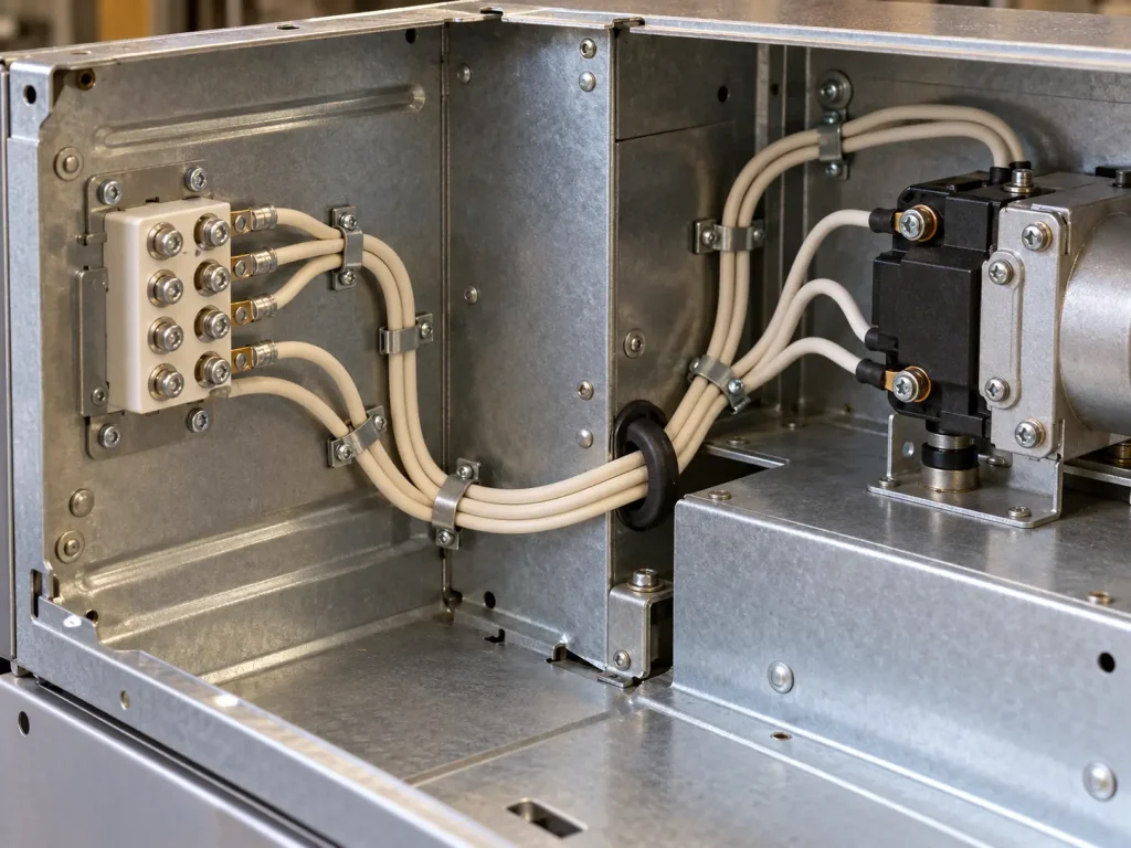 UL 3071 silicone wire routed between components inside an appliance enclosure